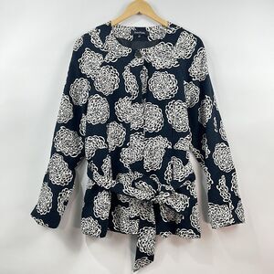 Evan-Picone Women’s 100% Cotton Floral Jacket Size 14 Removable Belt